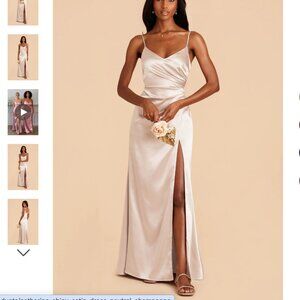 Birdy Grey Catherine Shiny Satin Dress, Champagne - Size XL